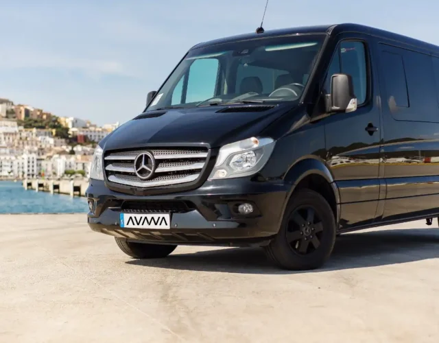 Transfer Car infront of Ibiza Town