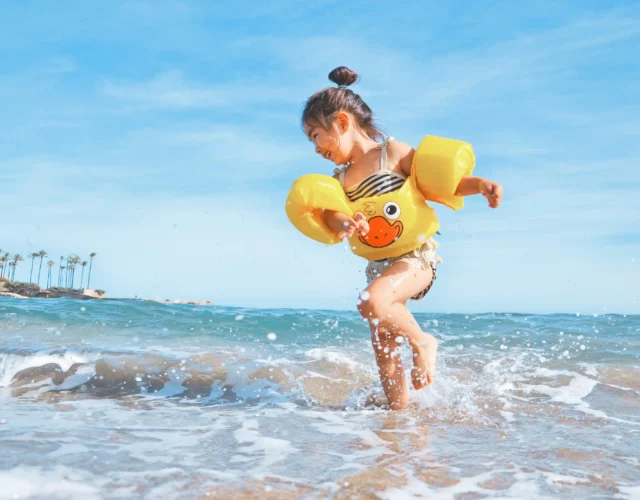 Children Playing in the sea
