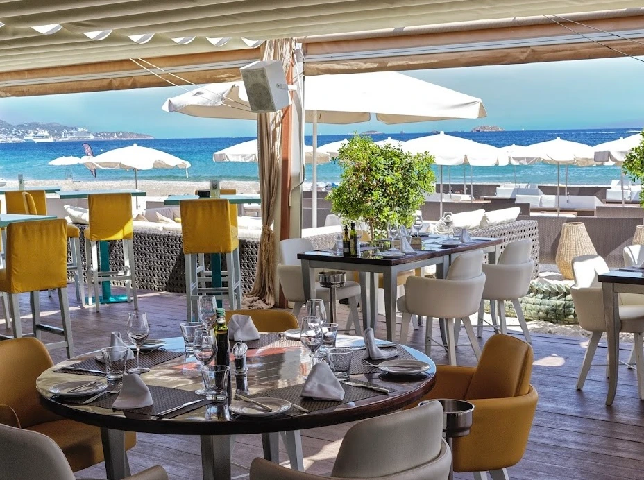 sea side venue in Ibiza with view
