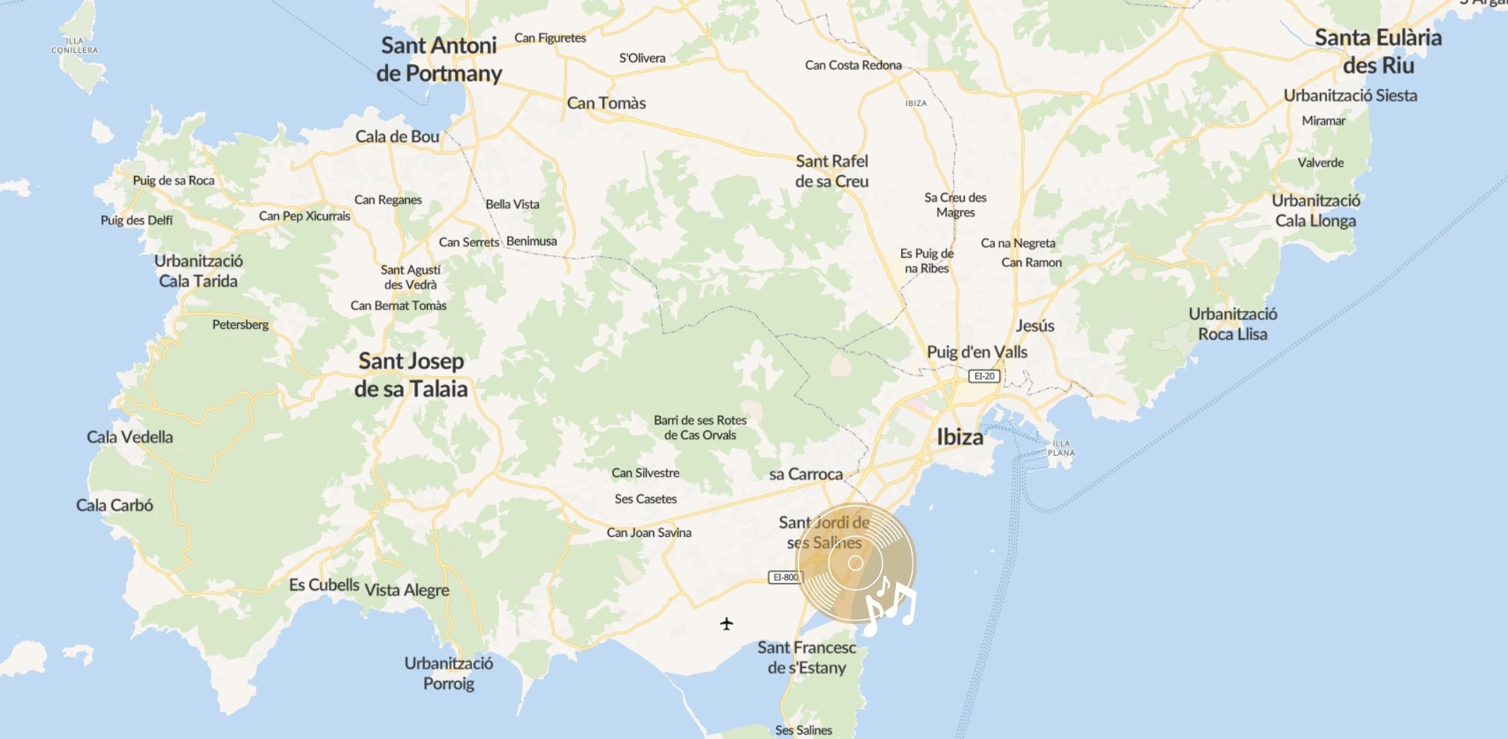 Ushuaia Ibiza Map