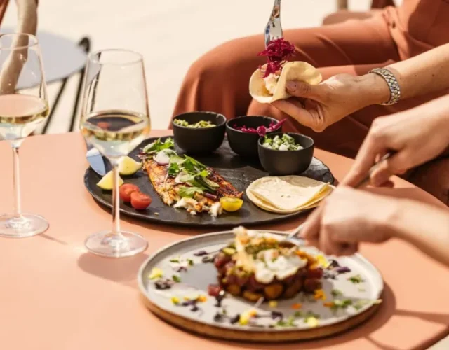 Fine dining restaurant menu in ibiza hotel