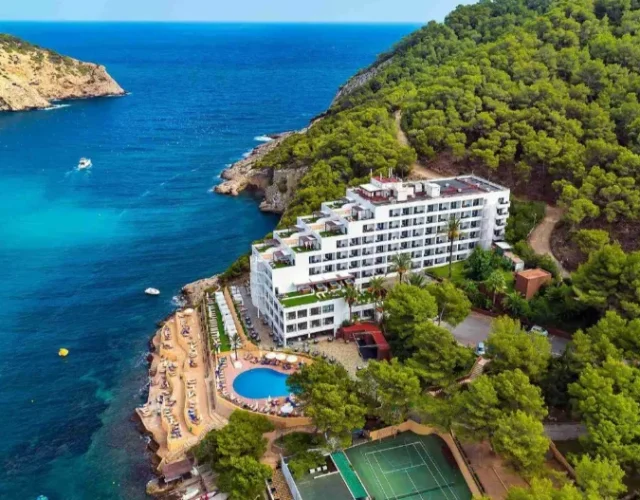 Luxury Hotel in Cala Llonga Ibiza Cliffside setting