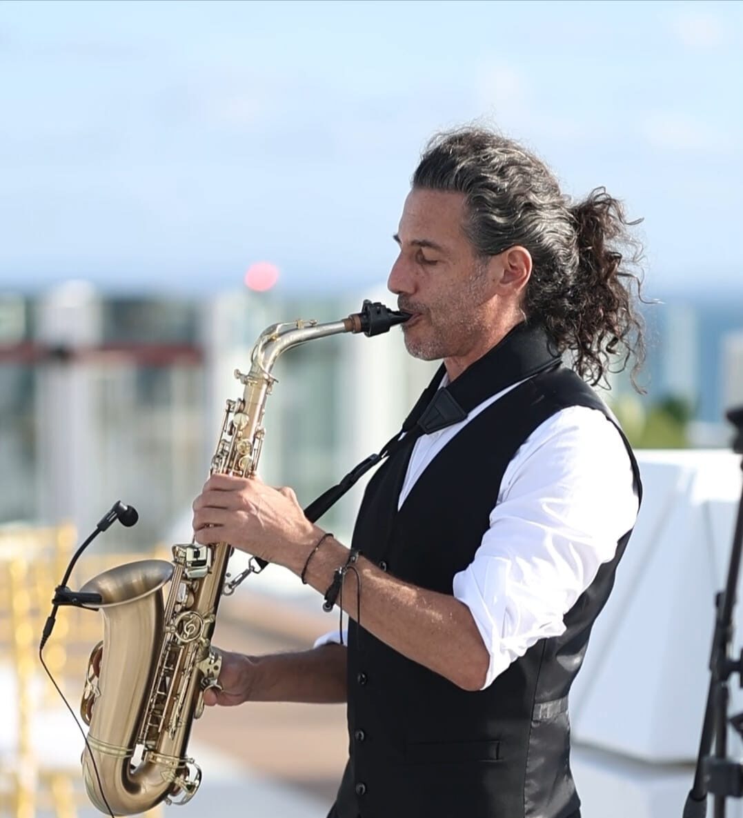 Saxophone Player in Ibiza Skybar